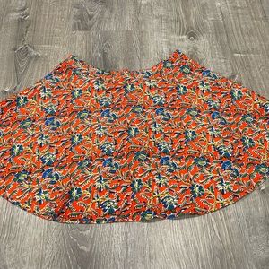 Lush Skirt Orange Floral Large B43